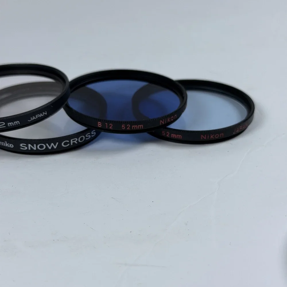 Lot‎ of 4 Vintage Camera Lens Filters Kenko Nikon 52mm 55mm Japan Optics